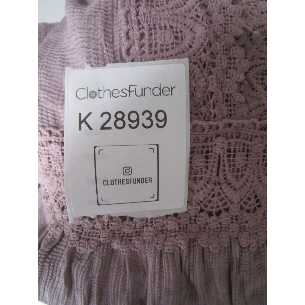 Bluivy Dress Large Fit Flare Ruffle Crochet Boho Pullover NEW - Picture 13 of 13